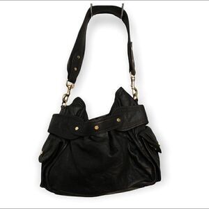 Genuine Leather black Gianni Bini shoulder purse